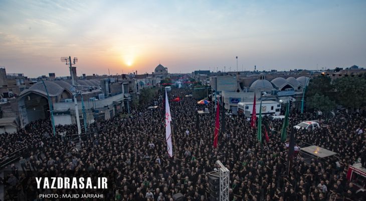 تجمع باشکوه عاشورائیان حسینیه ایران در امیرچقماق یزد